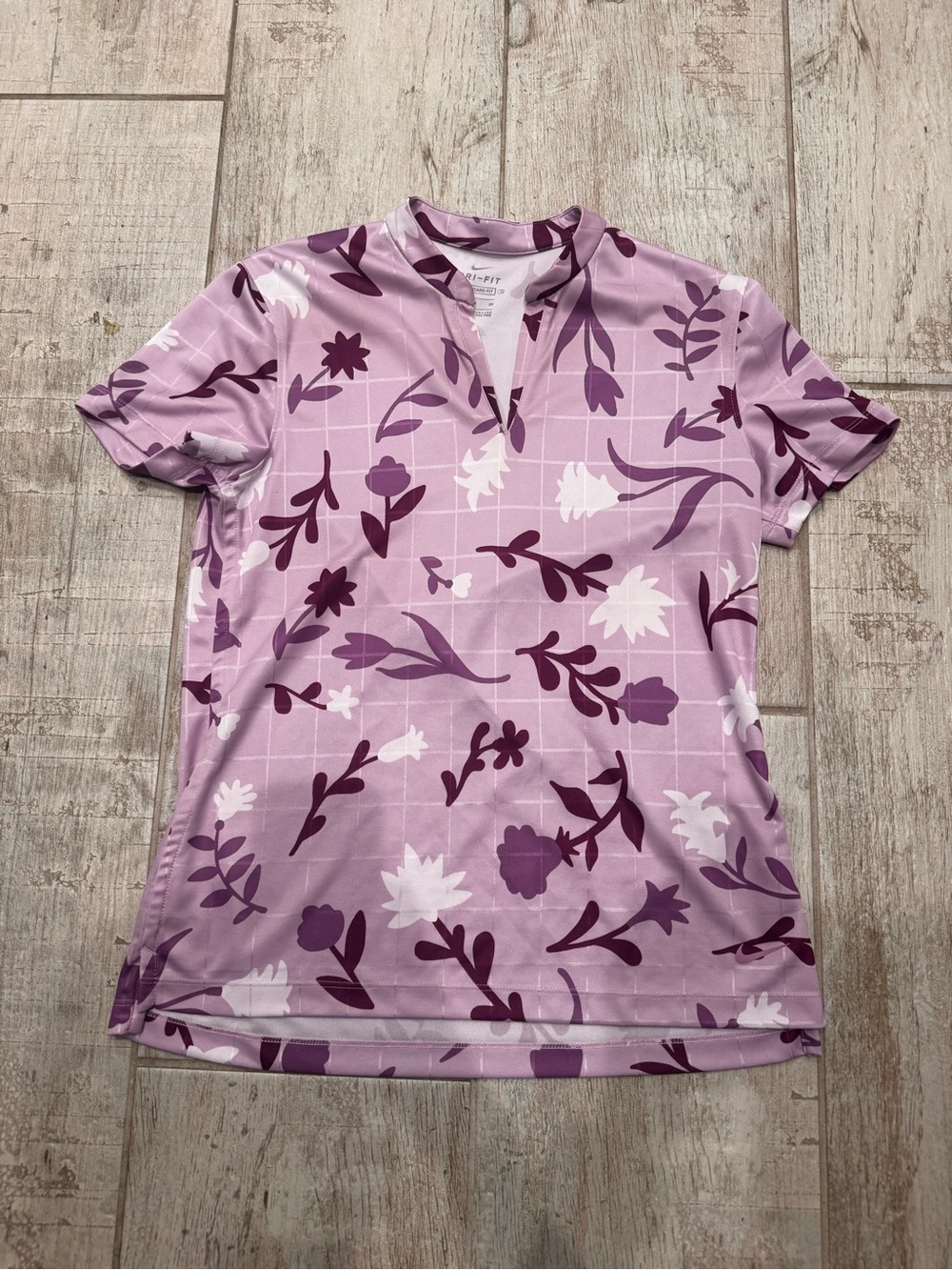 Nike Lilac Floral Short-Sleeve Women's Polo